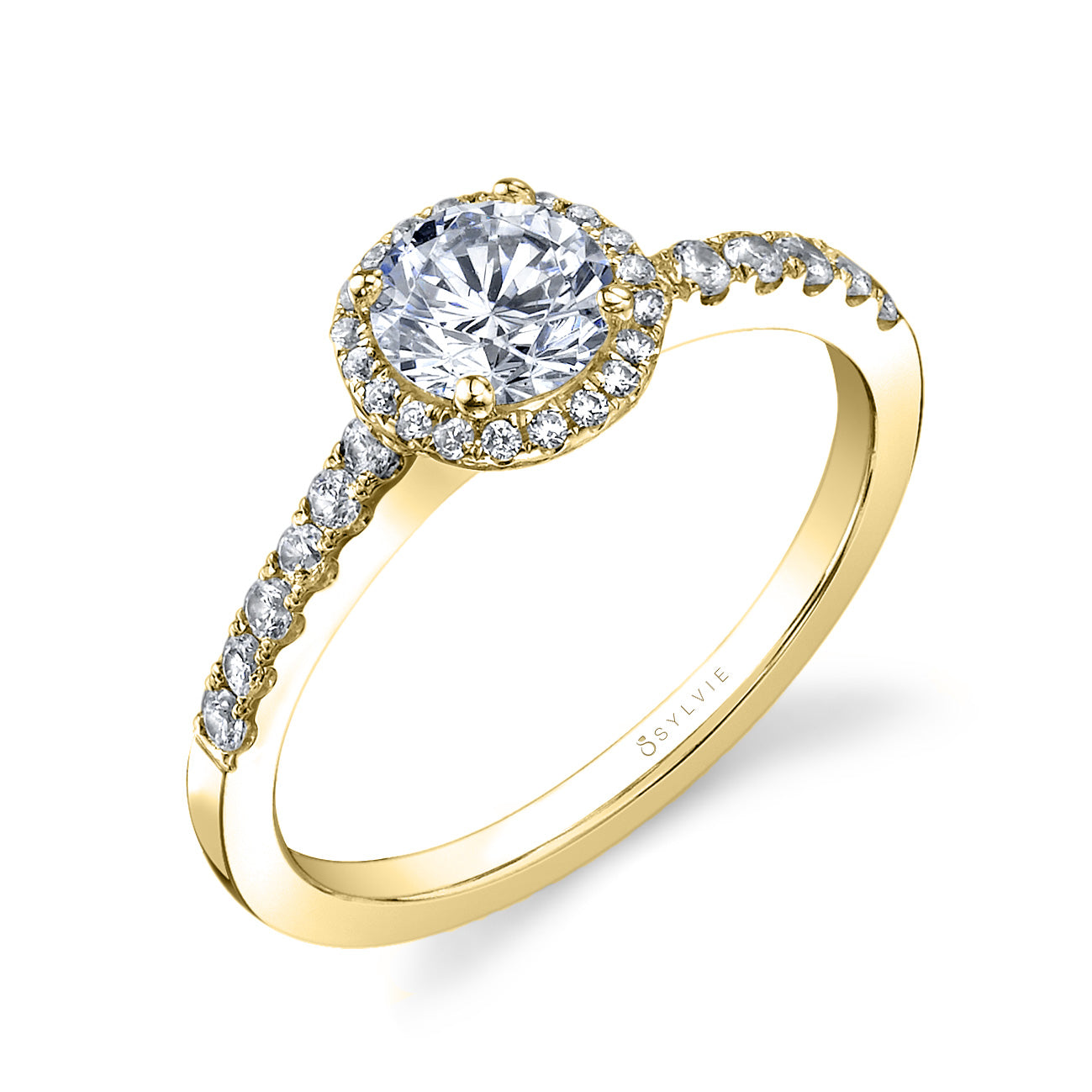 Lindsay - Petite Halo Engagement Ring