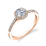 Lindsay - Petite Halo Engagement Ring