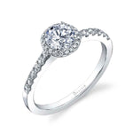 Lindsay - Petite Halo Engagement Ring