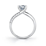 Brighton - Modern Cushion Cut Split Shank Engagement Ring