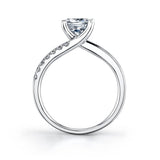 Brighton - Modern Cushion Cut Split Shank Engagement Ring