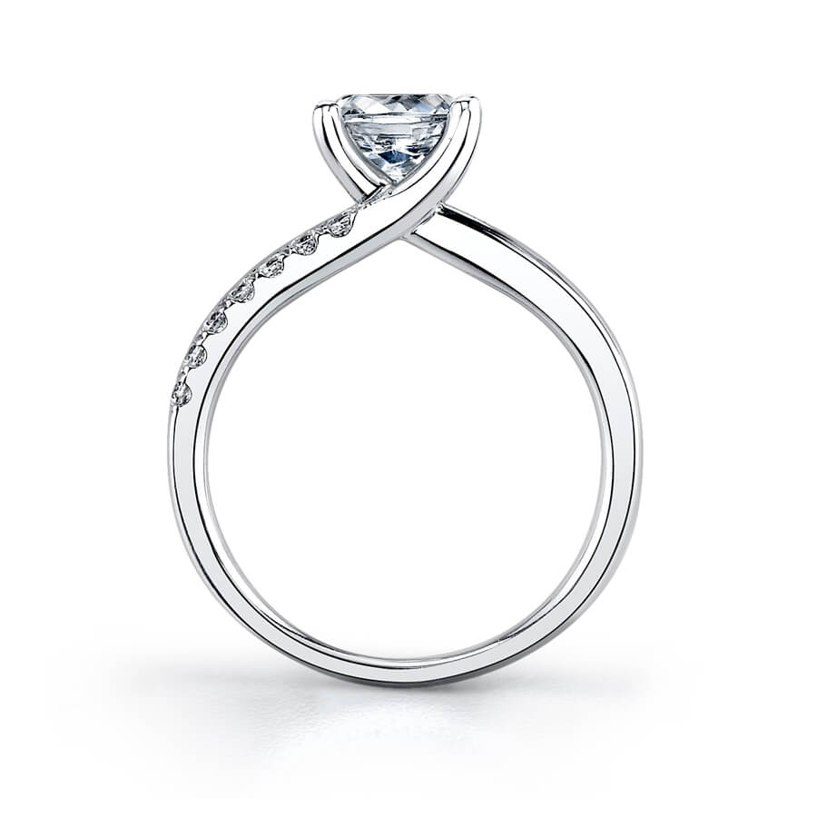 Brighton - Modern Cushion Cut Split Shank Engagement Ring