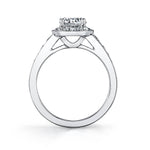 Claudette- Vintage Inspired Halo Engagement Ring