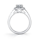 Claudette- Vintage Inspired Halo Engagement Ring