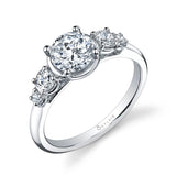 Pieta - Vintage Inspired 3 Stone Engagement Ring