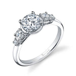 Pieta - Vintage Inspired 3 Stone Engagement Ring