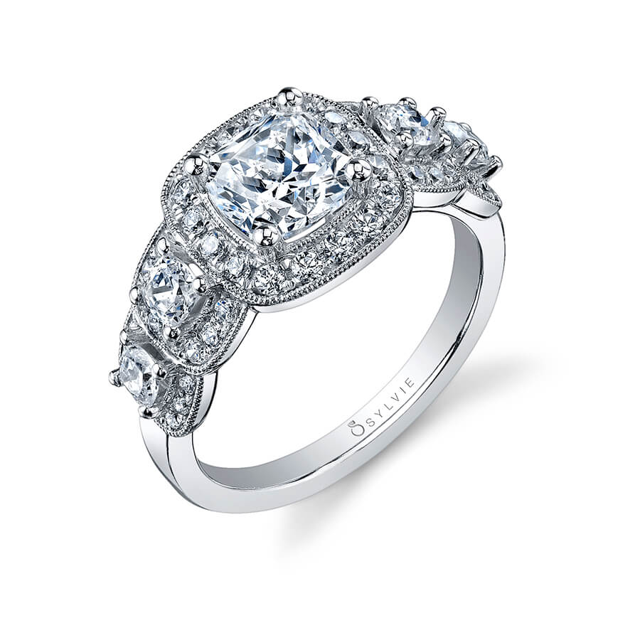 Elyse - Vintage Inspired Cushion Cut Engagement Ring