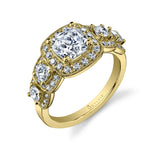 Elyse - Vintage Inspired Cushion Cut Engagement Ring