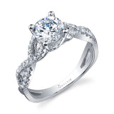 Laraine - Modern Spiral Engagement Ring