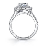 Double Halo Engagement Ring - Pera