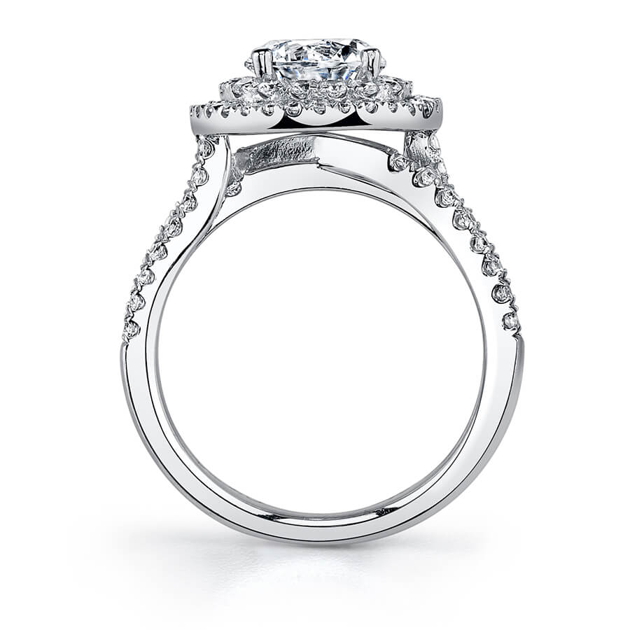 Double Halo Engagement Ring - Pera