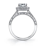Vivienne - Oval Shaped East to West Halo Engagement Ring