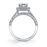 Vivienne - Oval Shaped East to West Halo Engagement Ring