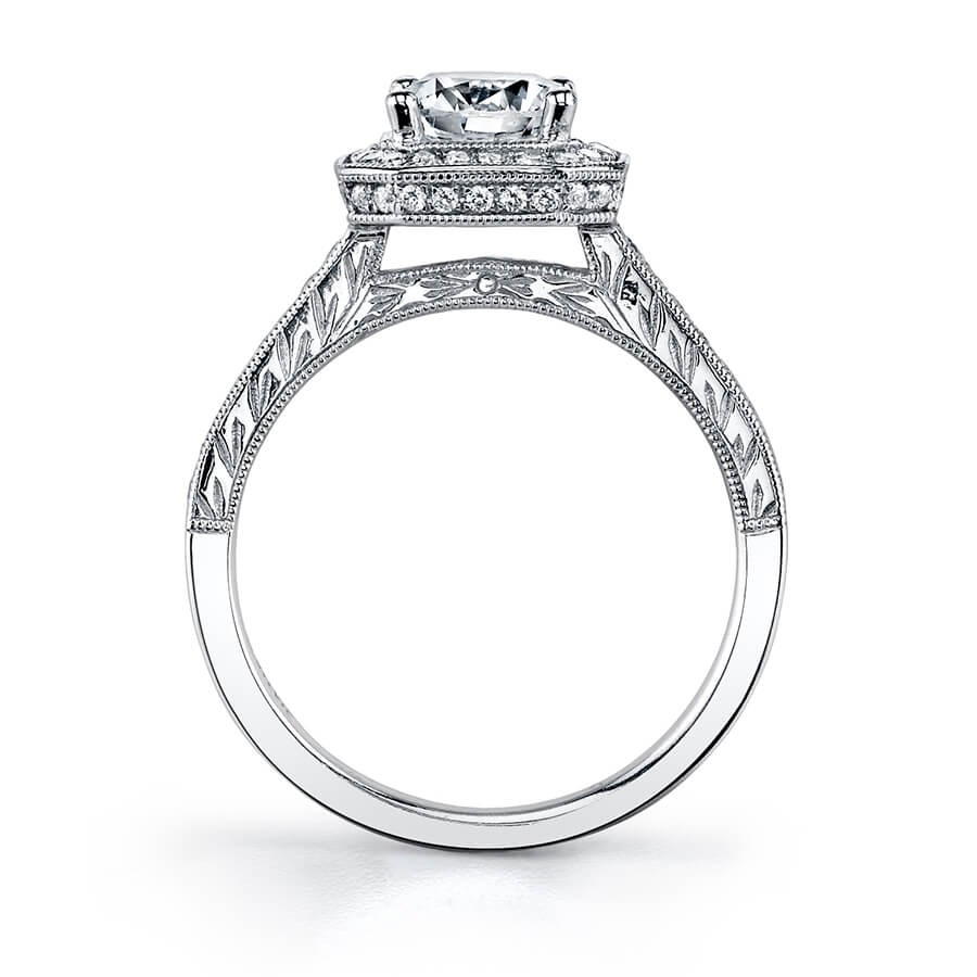 Vivienne - Oval Shaped East to West Halo Engagement Ring