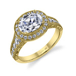 Vivienne - Oval Shaped East to West Halo Engagement Ring