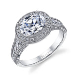 Vivienne - Oval Shaped East to West Halo Engagement Ring