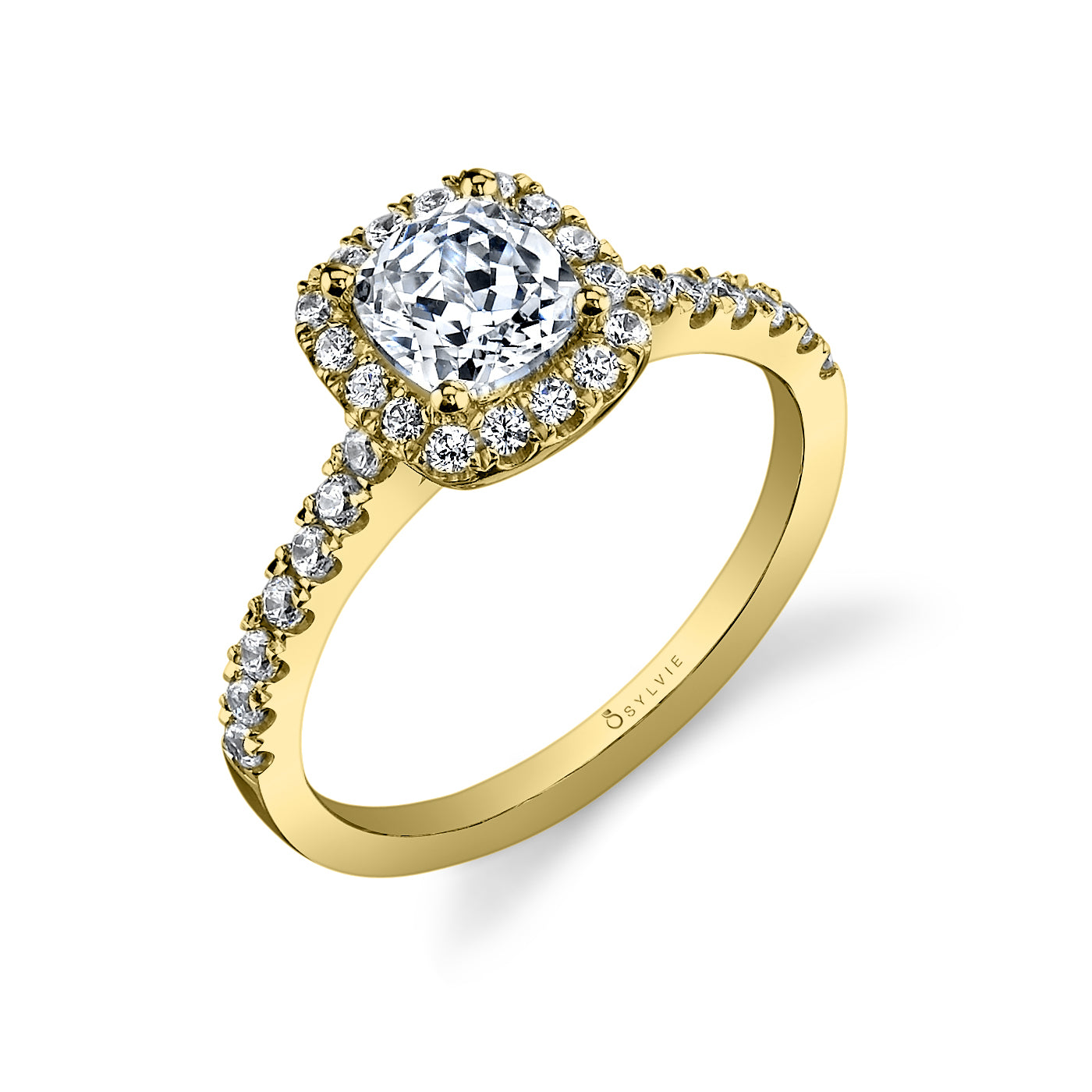 Cushion Cut Classic Halo Engagement Ring - Chantelle