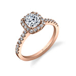 Cushion Cut Classic Halo Engagement Ring - Chantelle