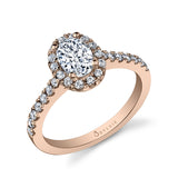 Oval Cut Classic Halo Engagement Ring - Chantelle