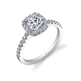 Cushion Cut Classic Halo Engagement Ring - Chantelle