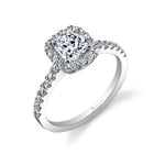 Cushion Cut Classic Halo Engagement Ring - Chantelle