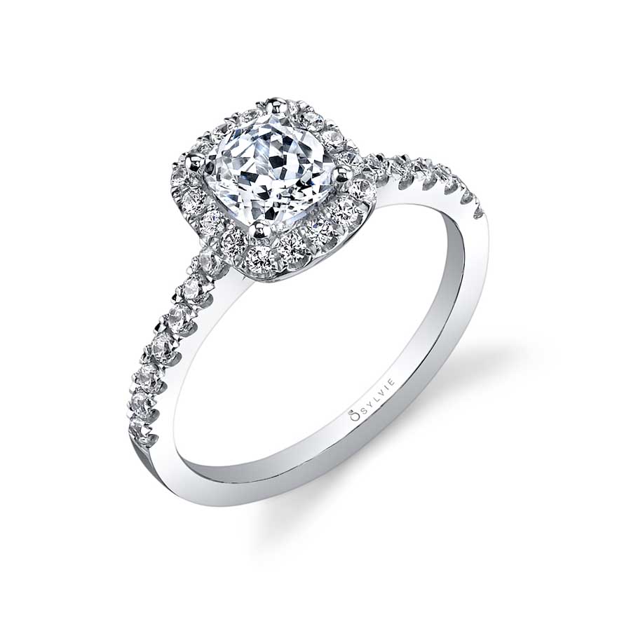 Cushion Cut Classic Halo Engagement Ring - Chantelle