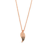 18K STRAWBERRY GOLD DIAMOND  PENDANT