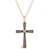 14K STRAWBERRY GOLD DIAMOND  PENDANT