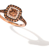 14K STRAWBERRY GOLD DIAMOND  RING