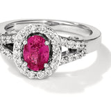 95% PLATINUM  GOLD DIAMOND RUBY RING