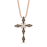 14K STRAWBERRY GOLD DIAMOND  PENDANT