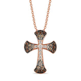 14K STRAWBERRY GOLD DIAMOND  PENDANT