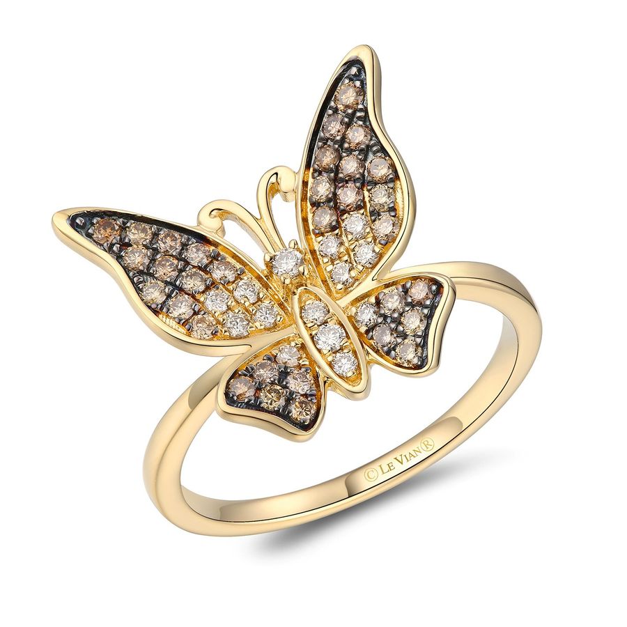 14K YELLOW GOLD DIAMOND  RING