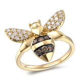 14K YELLOW GOLD DIAMOND  RING