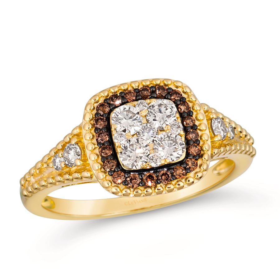 14K YELLOW GOLD DIAMOND  RING