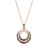14K STRAWBERRY GOLD DIAMOND  PENDANT