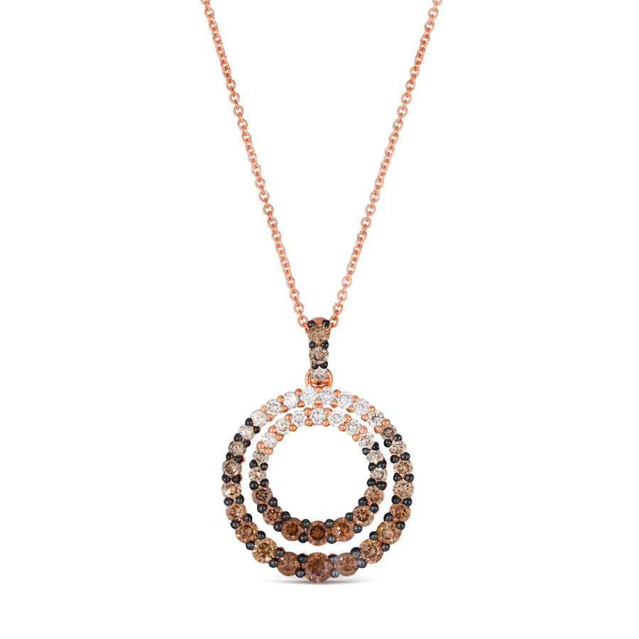 14K STRAWBERRY GOLD DIAMOND  PENDANT