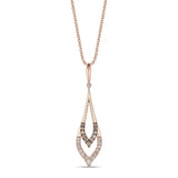 14K STRAWBERRY GOLD DIAMOND  PENDANT