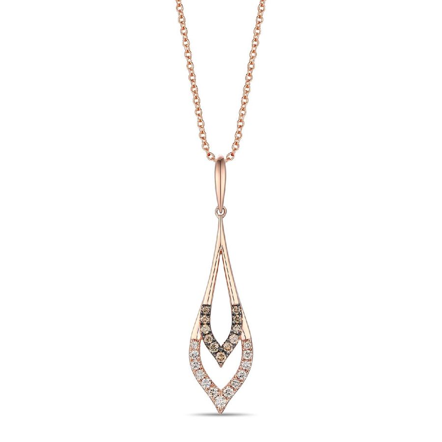 14K STRAWBERRY GOLD DIAMOND  PENDANT