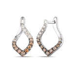 14K WHITE GOLD DIAMOND  EARRINGS
