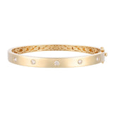14K YELLOW GOLD DIAMOND  BANGLE