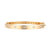 14K YELLOW GOLD DIAMOND  BANGLE