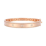14K STRAWBERRY GOLD DIAMOND  BANGLE