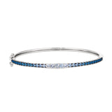 14K WHITE GOLD SAPPHIRE OMBRE, WHITE SAPPHIRE BANG