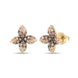 14K YELLOW GOLD DIAMOND  EARRINGS