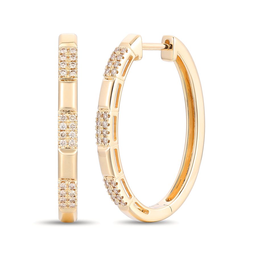 14K YELLOW GOLD DIAMOND  EARRINGS