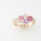 14K STRAWBERRY GOLD DIAMOND PINK MORGANITE, PINK T