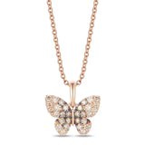 14K STRAWBERRY GOLD DIAMOND  PENDANT