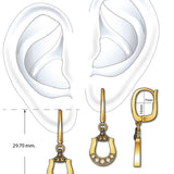 14K YELLOW GOLD DIAMOND  EARRINGS