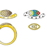 14K YELLOW GOLD DIAMOND  RING